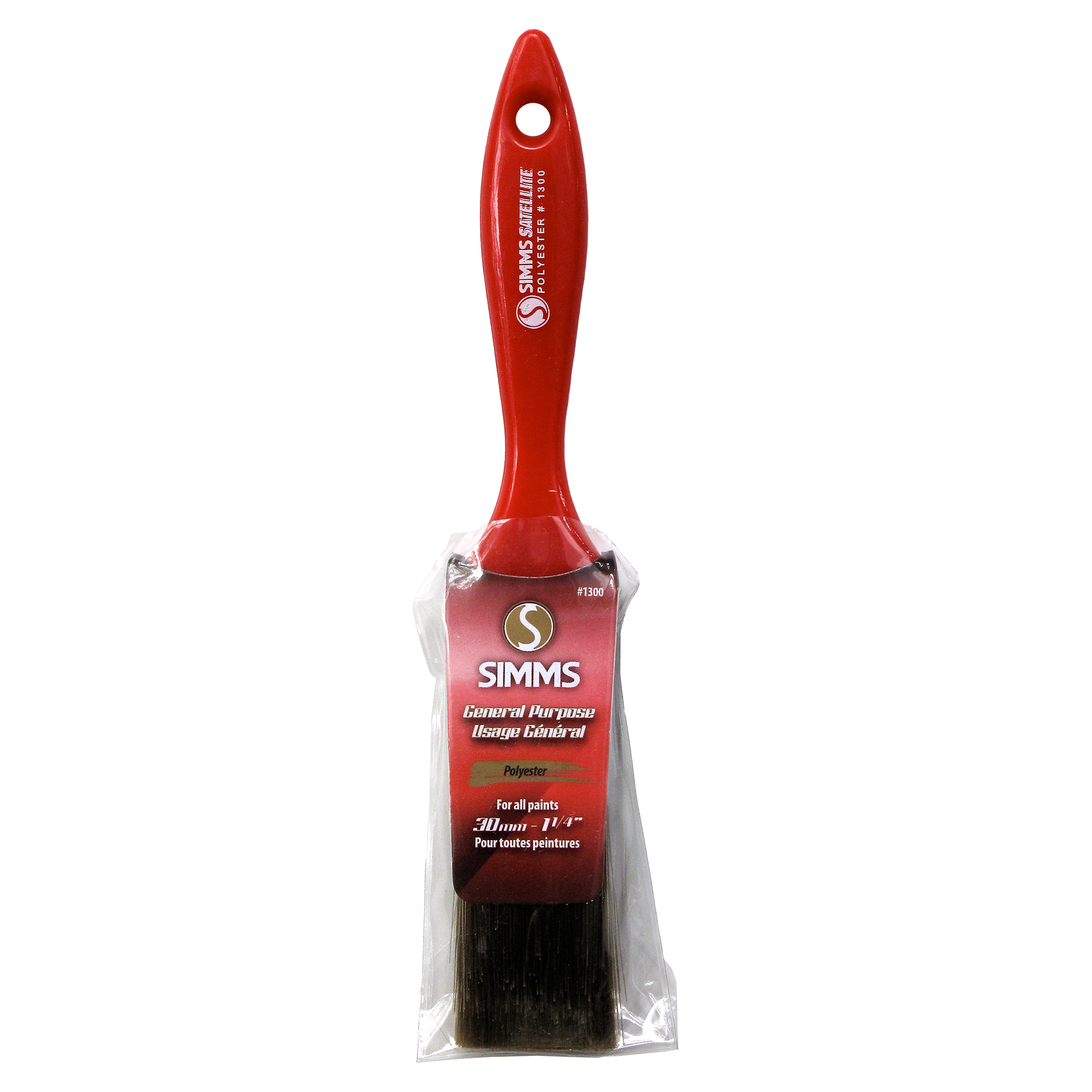 Pinceau en polyester Satellite avec manche de plastique