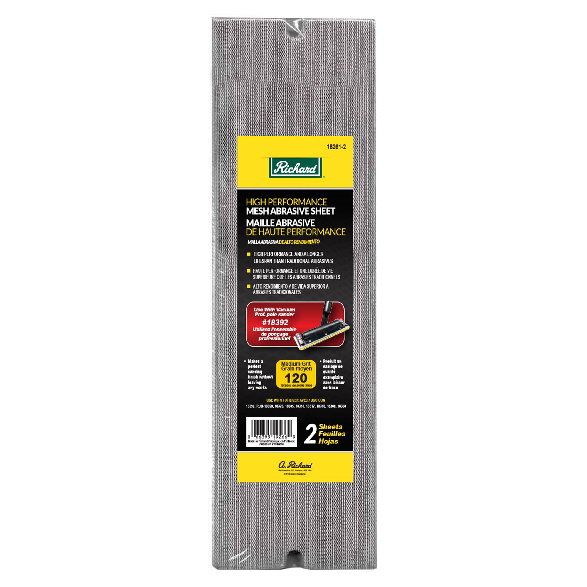 Papier sablé grillagé pour gypse #120