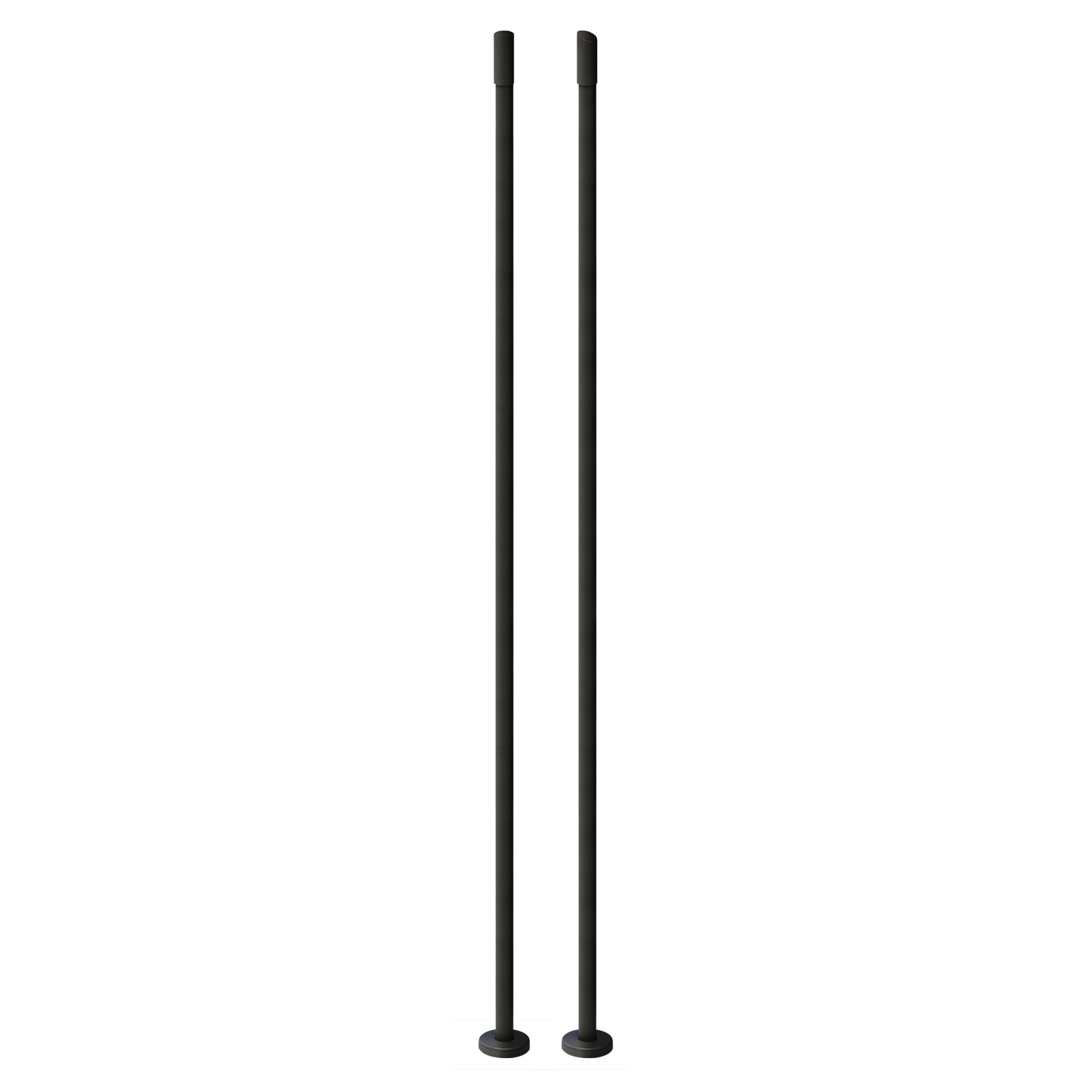 Barreau rond Noir mat