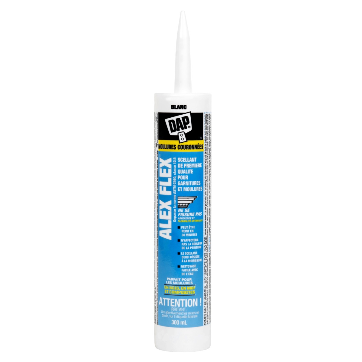 Bouche-fente en latex blanc pour moulure