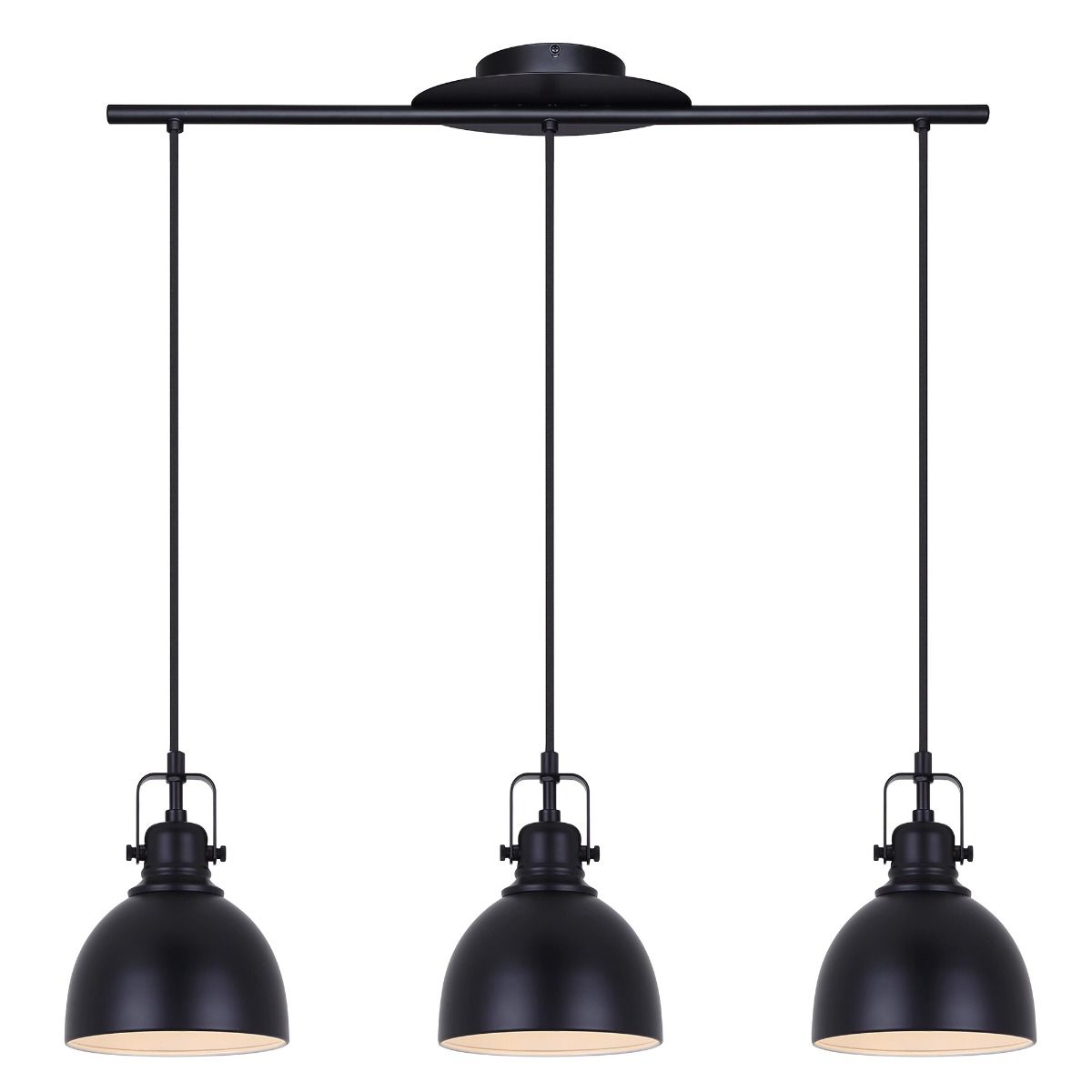 Petit Luminaire Suspendu Duncan De Golden Lighting Noir Avec Tige