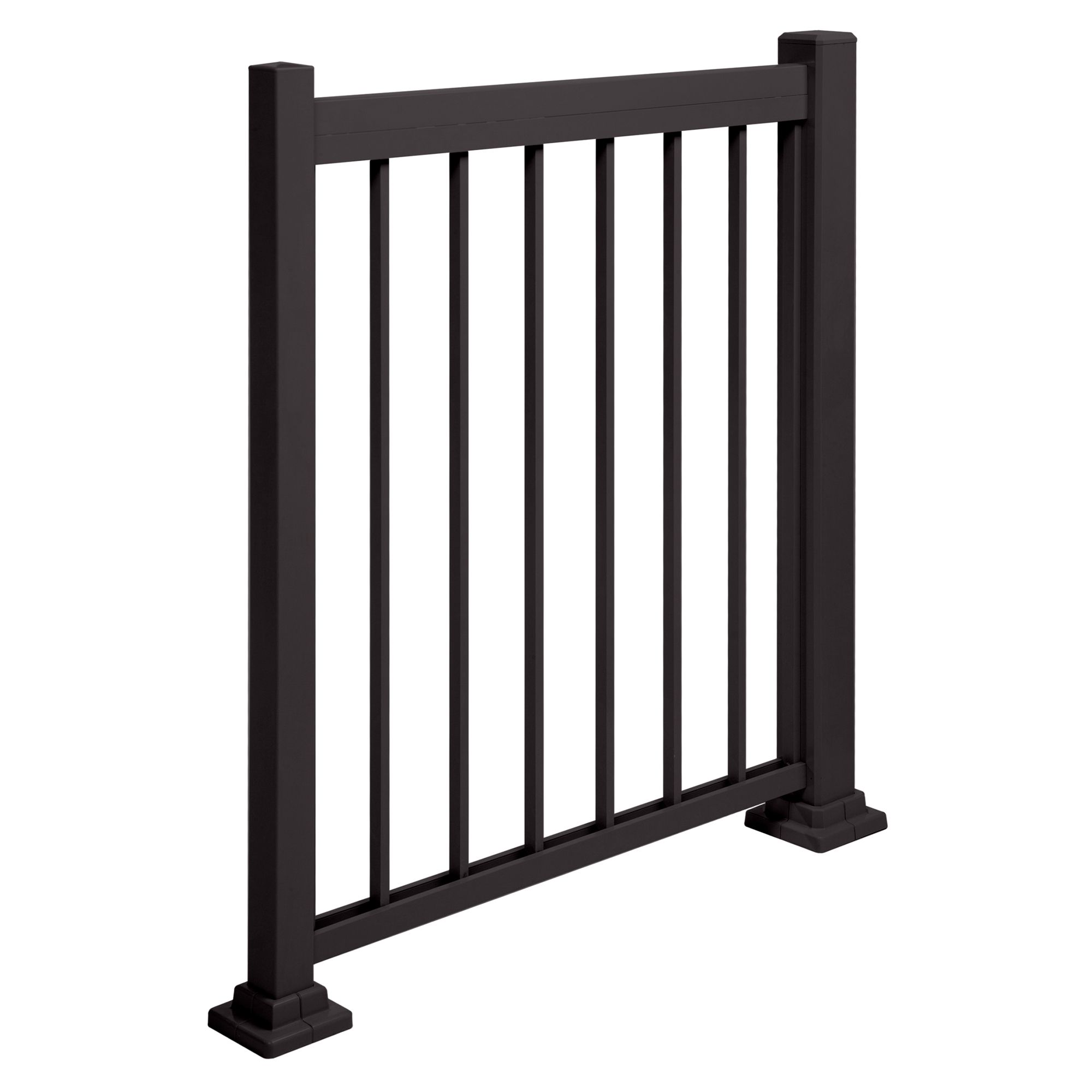 Section de rampe en aluminium noire pré-assemblée 45 1/2 x 36 po