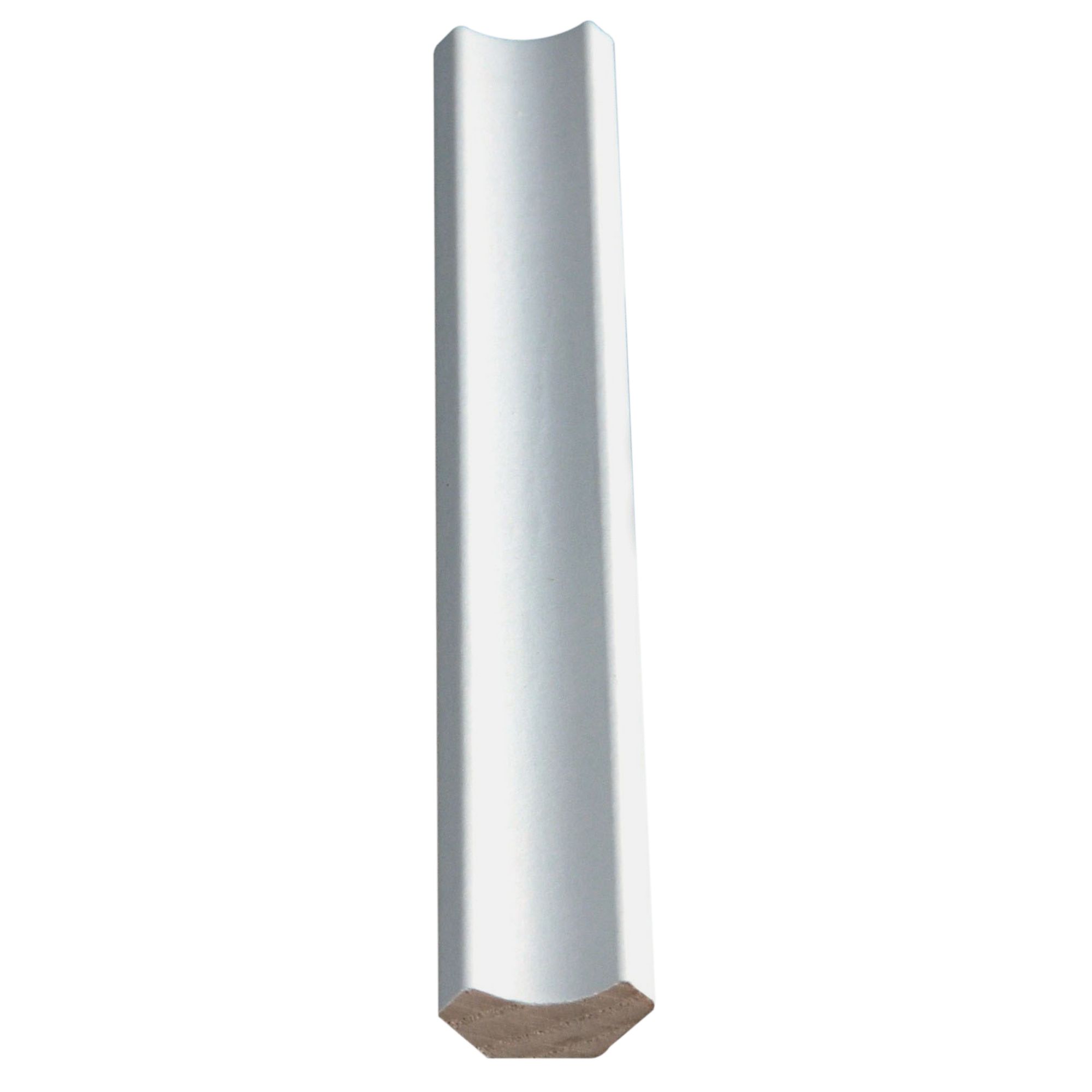 Gorge en pin jointé peint blanc 11/16 x 11/16 po x 8 pi