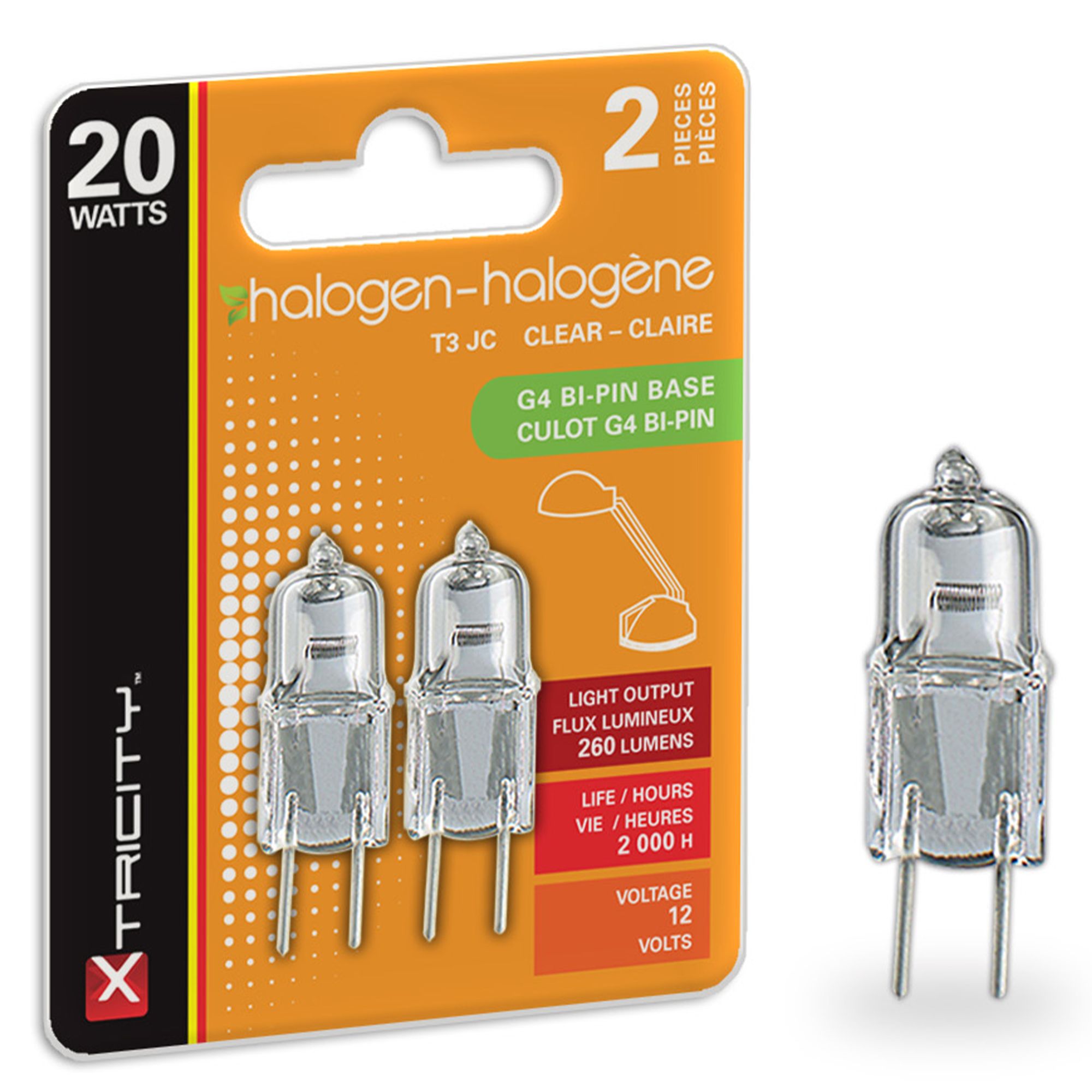 Ampoule halogène G4 20 W 12 V