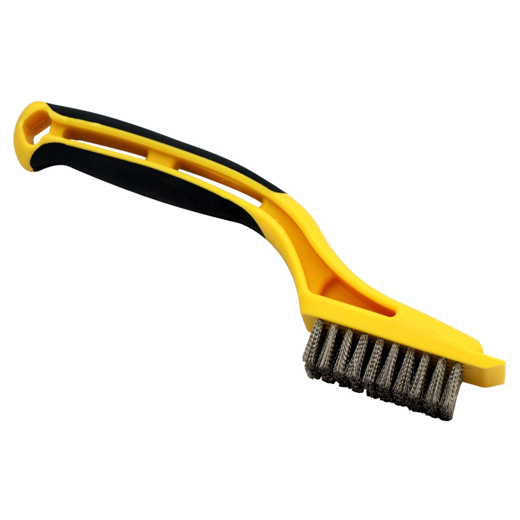Brosse en acier inoxydable Grattoir en plastique intégré