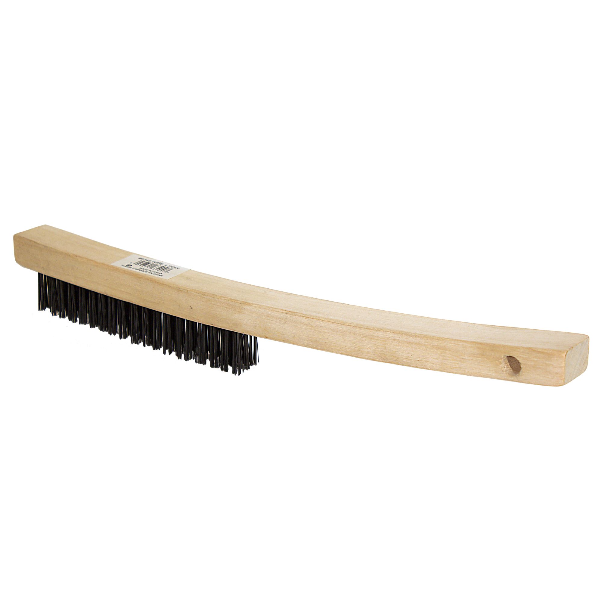 Brosse d'acier à 4 rangs avec poignée longue