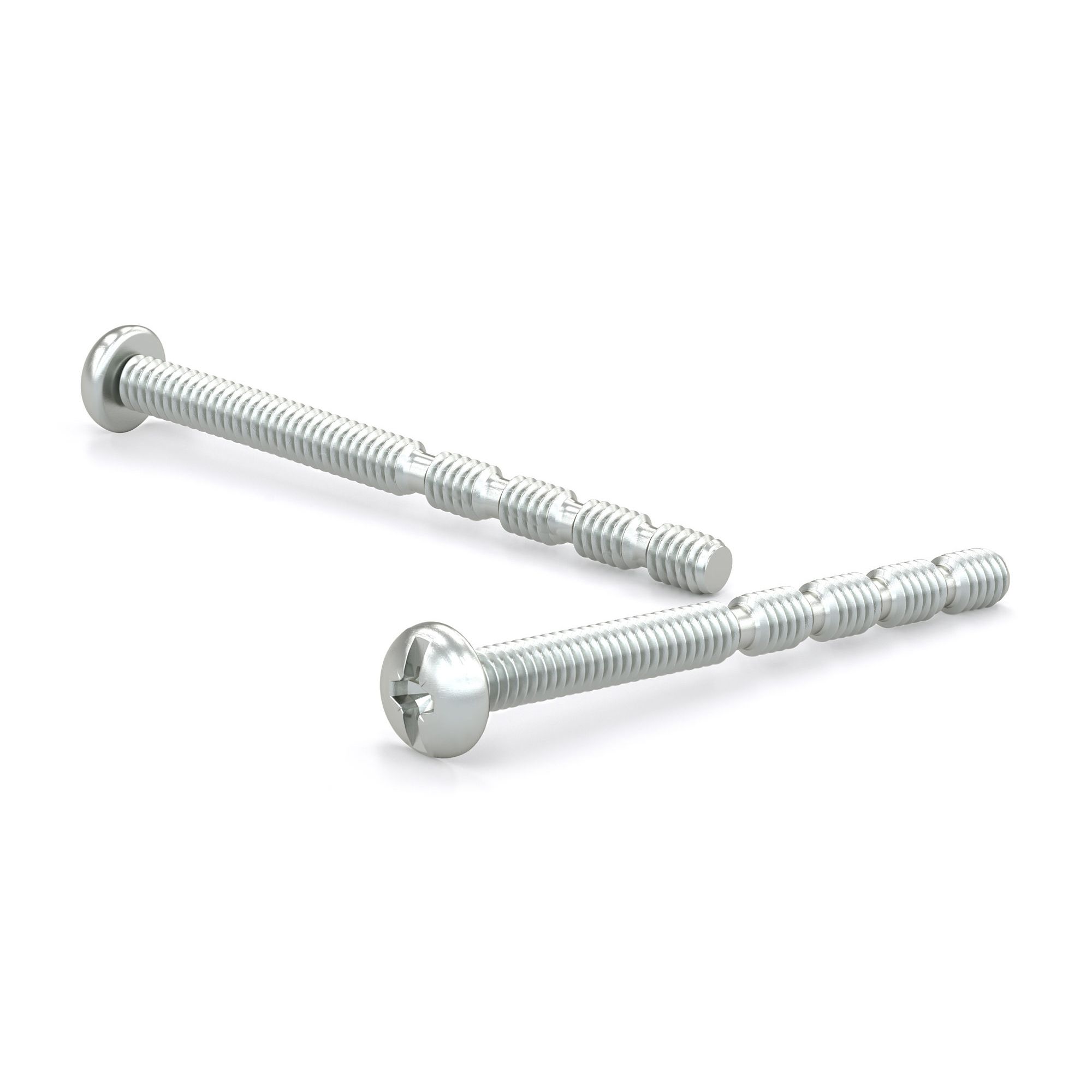 Vis section zinguée M4 x 2 po