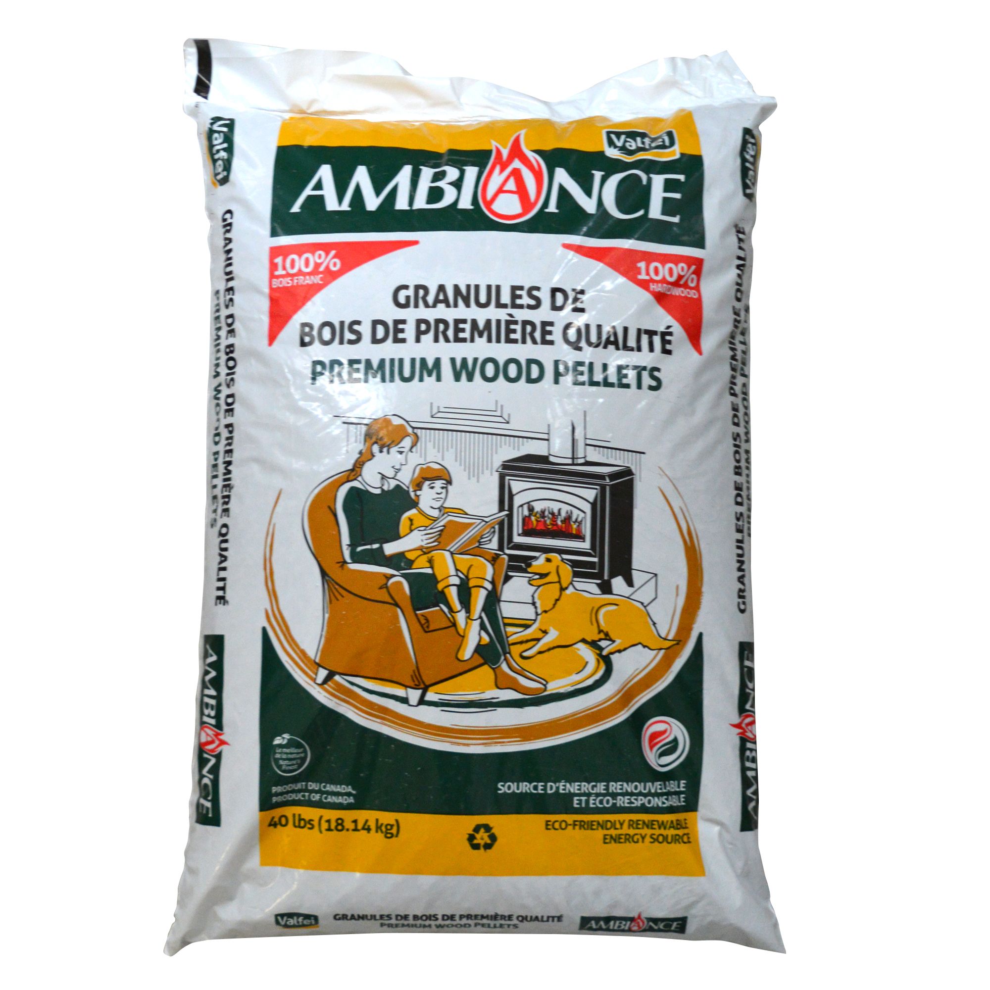 Granules de bois dur 40 lb (18 kg)