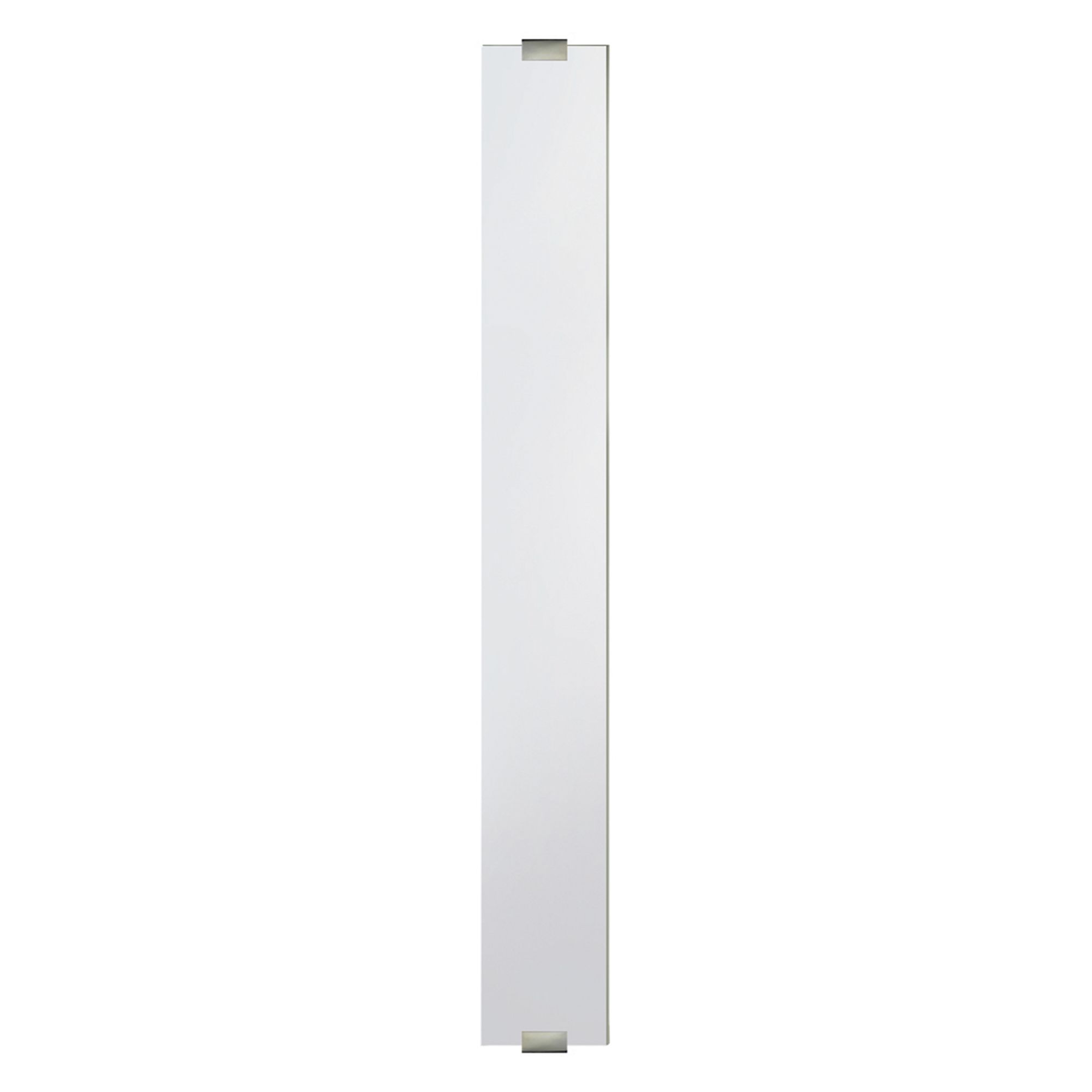 Panneau horizontal en verre trempé pour rampe d'escalier 6 x 33 5/8 po, modèle 5034-6-0 Série : Verre Dimensions : 10 mm x 6 po x 33 5/8 po Fixations en acier inoxydable Pour installation : Horizontale Fixtures (supports) incluses Quantité : 1