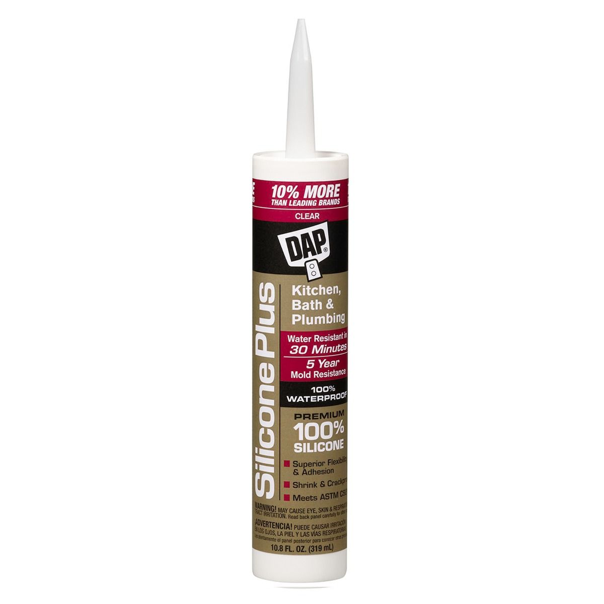 Silicone 100 % blanc cuisine et bain