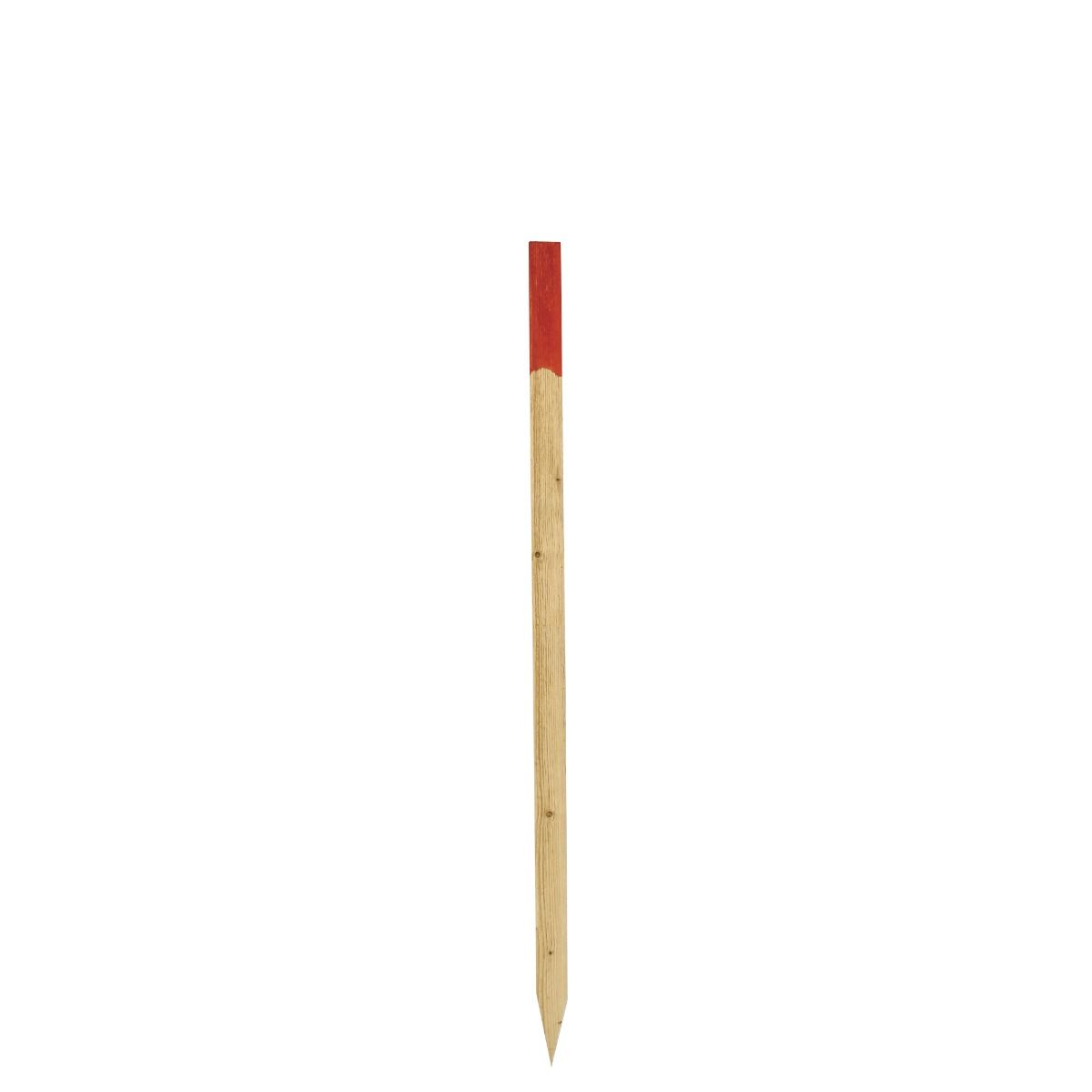 Piquet d'arpentage en épinette 1 x 2 po x 24 po, bout rouge