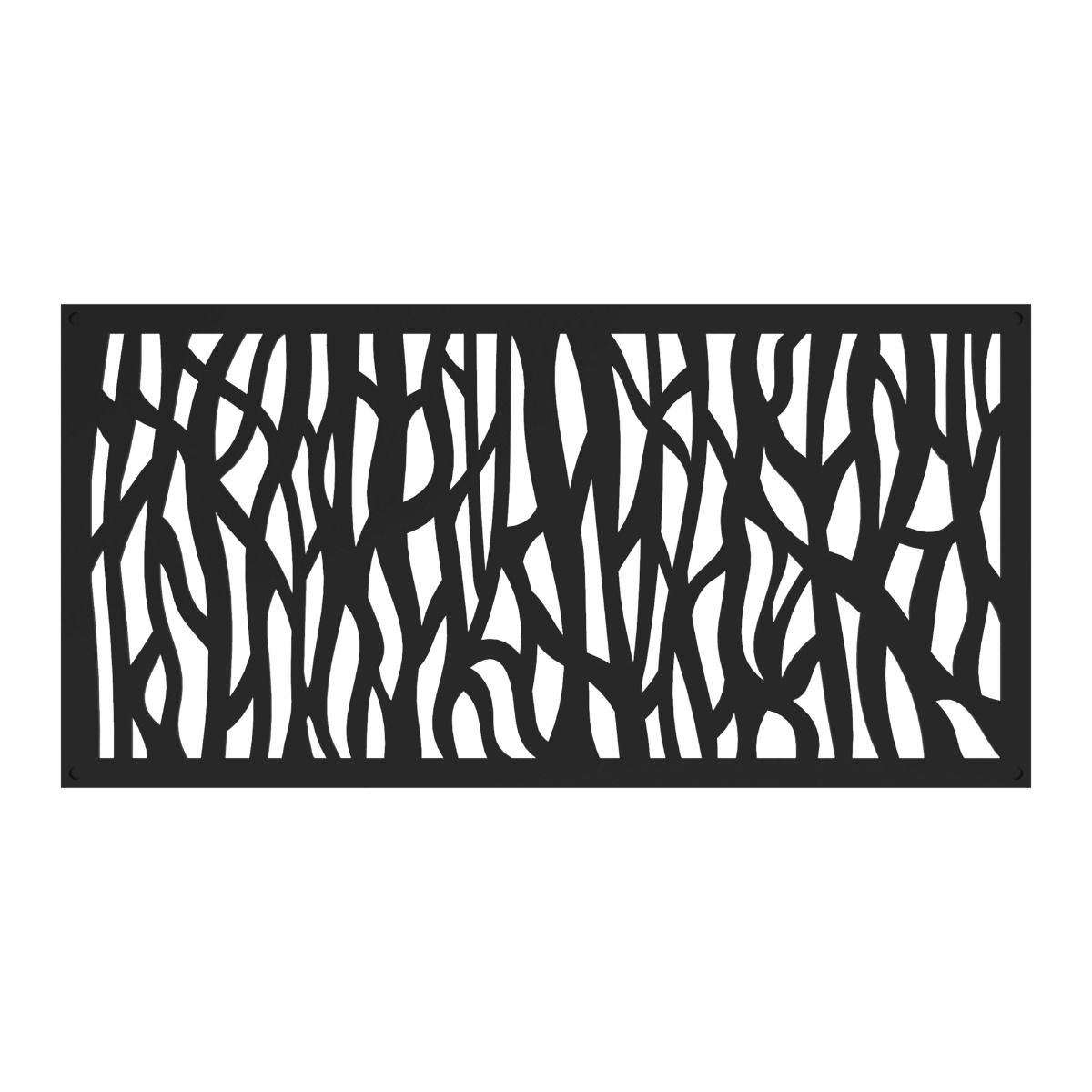 Treillis décoratif PVC noir motif Sprig 2 pi x 4 pi
