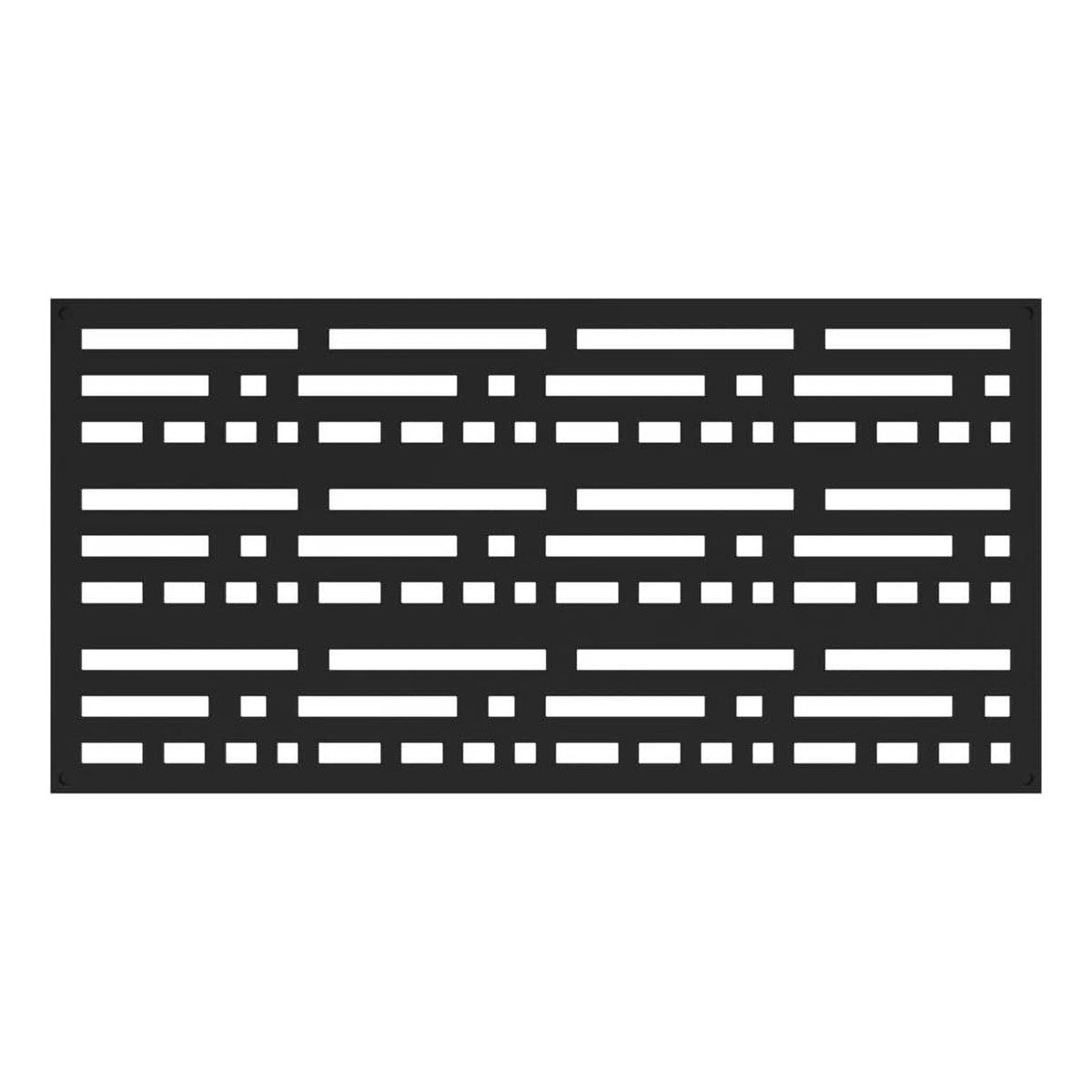 Treillis décoratif PVC noir motif Morse 2 pi x 4 pi