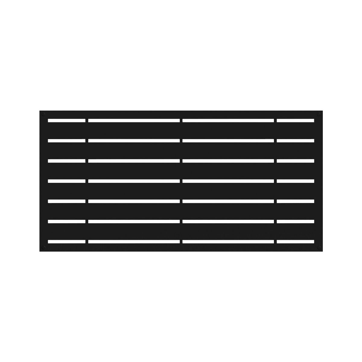 Treillis décoratif PVC noir motif Boardwalk 2 pi x 4 pi