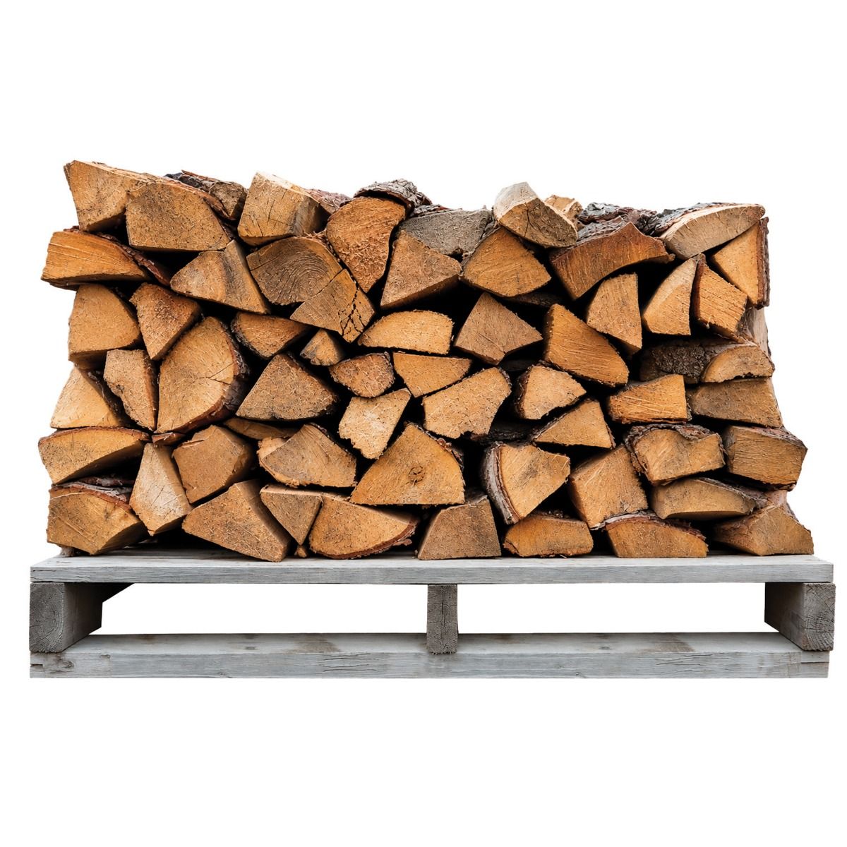 Bûches de bois franc 14 po, palette de 20 pi³