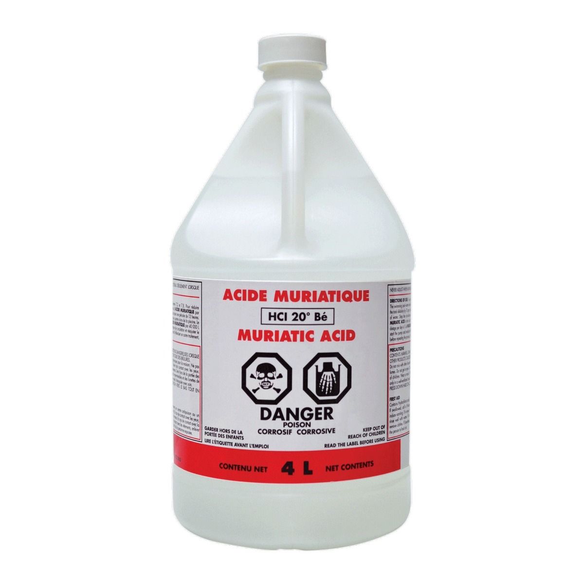 Acide muriatique 20° Bé 4 L
