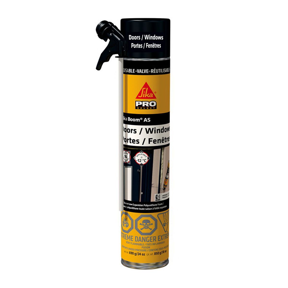 Mousse polyuréthane basse expansion pour fenêtres et portes 850 g