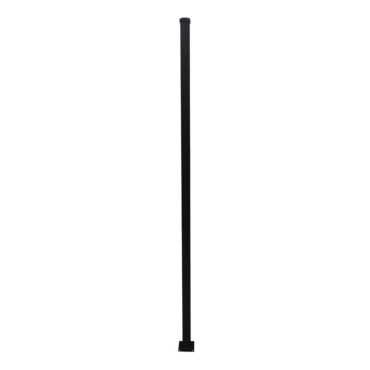 Poteau universel pour clôture en acier galvanisé noir 76 po