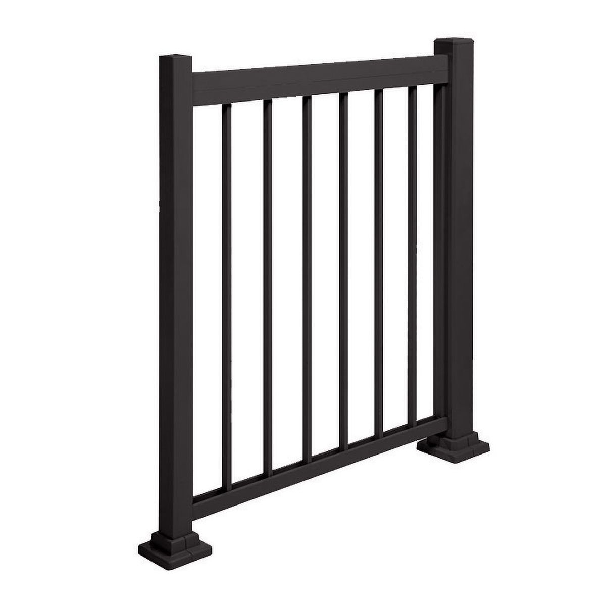 Section de rampe en aluminium noir galet ENTOURAGE 46 x 36 po, modèle KD303646BP Marque : Imperial Collection : Entourage Dimensions : 46 po L x 36 po H Couleur : Noir galet Fabrication en aluminium de première qualité Nécessite un assemblage de base Se fixe avec des supports de poteau Conçu pour durer Sans entretien