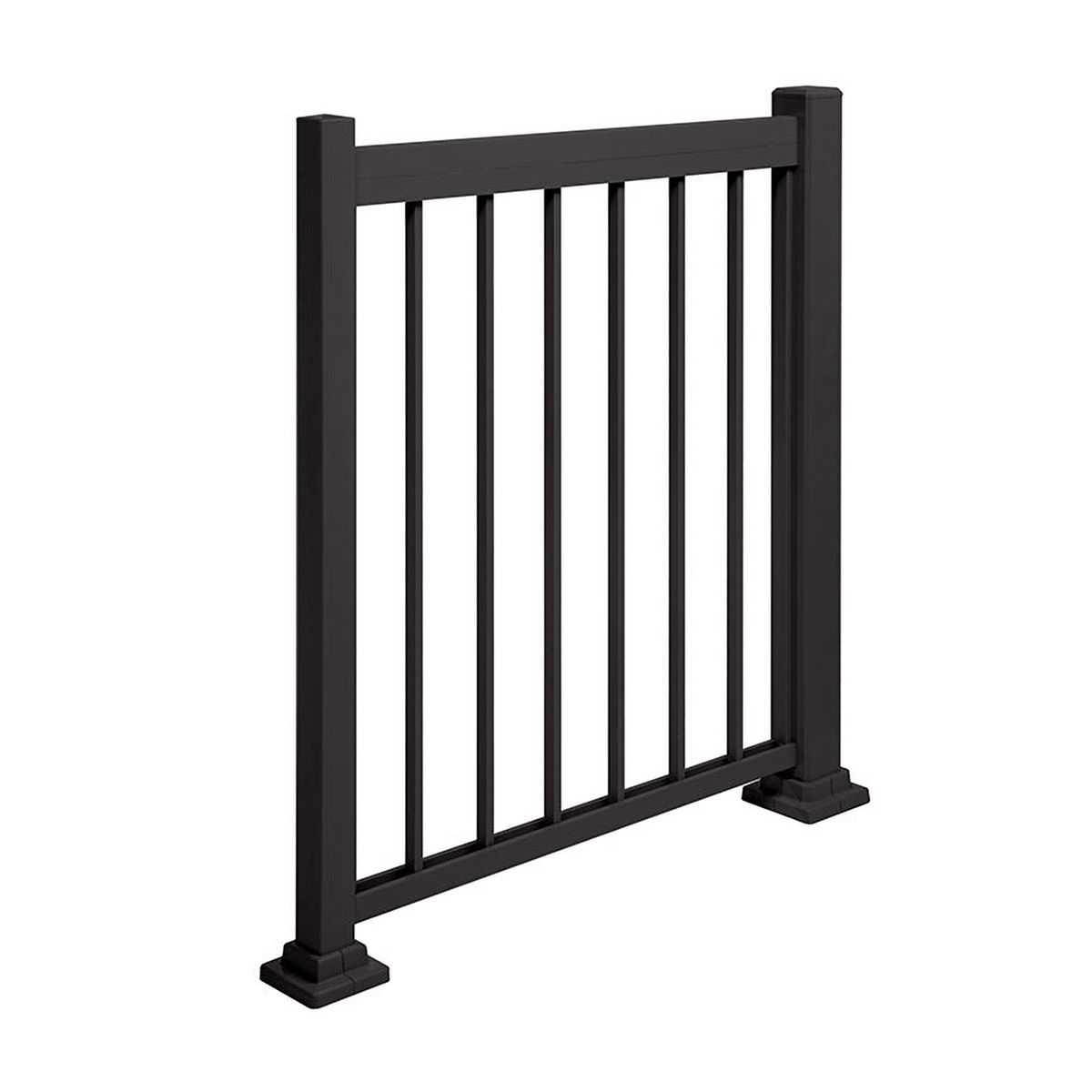 Barrière de rampe en aluminium noir galet ENTOURAGE 48 x 42 po, modèle KD0455-A Marque : Imperial Collection : Entourage Dimensions : 42 po L x 48 po H Couleur : Noir galet Fabrication en aluminium de première qualité Nécessite un assemblage de base Conçu pour durer Sans entretien