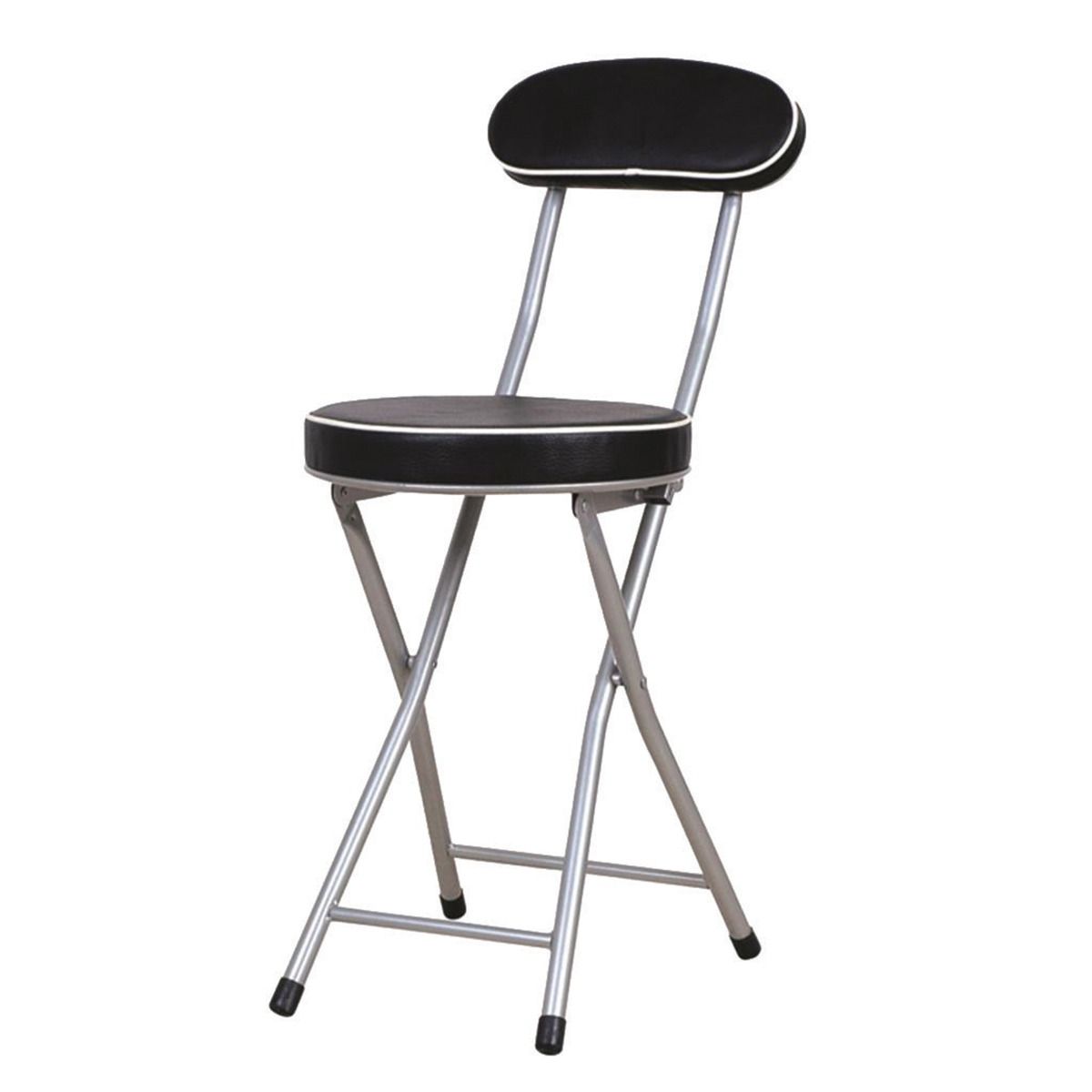 Chaise pliante de forme ronde coussinée