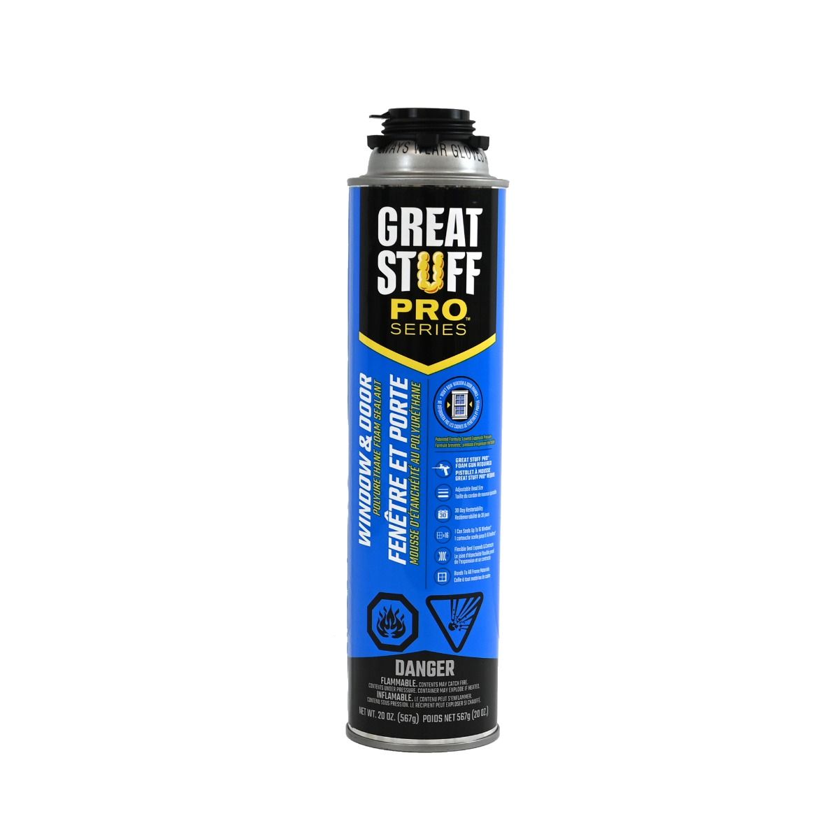 Mousse polyuréthane basse expansion pour fenêtres et portes 567 g