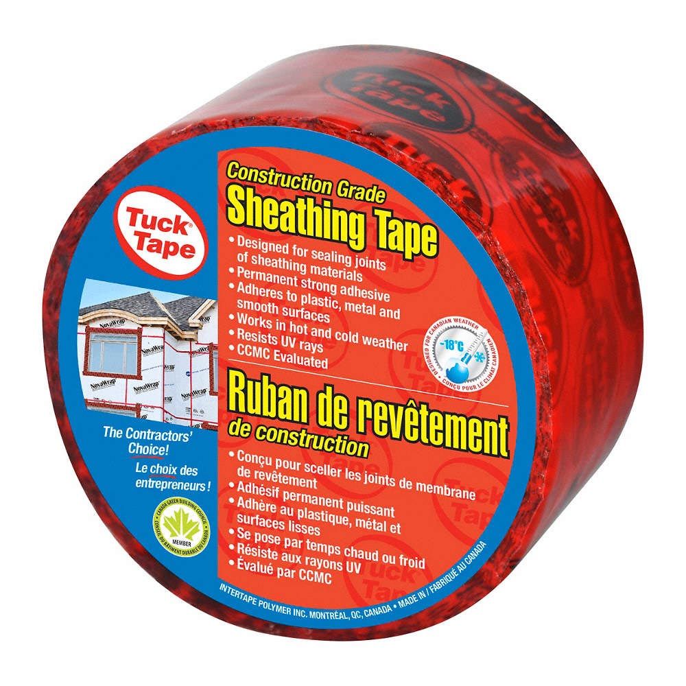 Ruban adhésif rouge pour panneaux isolants 60 mm x 55 m TUCK TAPE