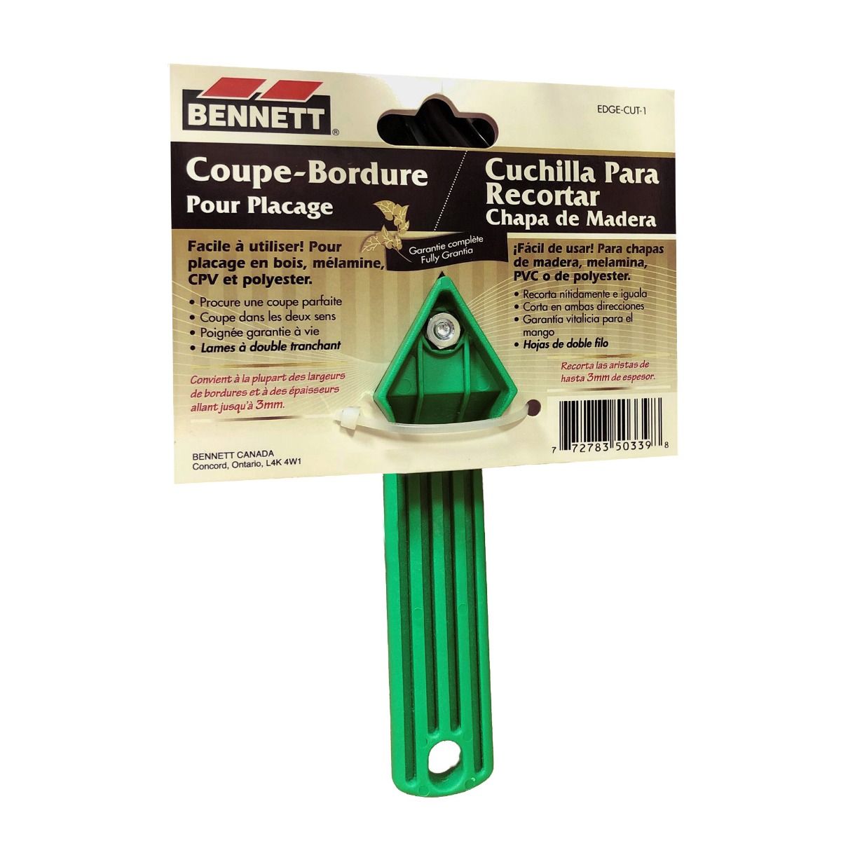 Coupe-bordure pour placage