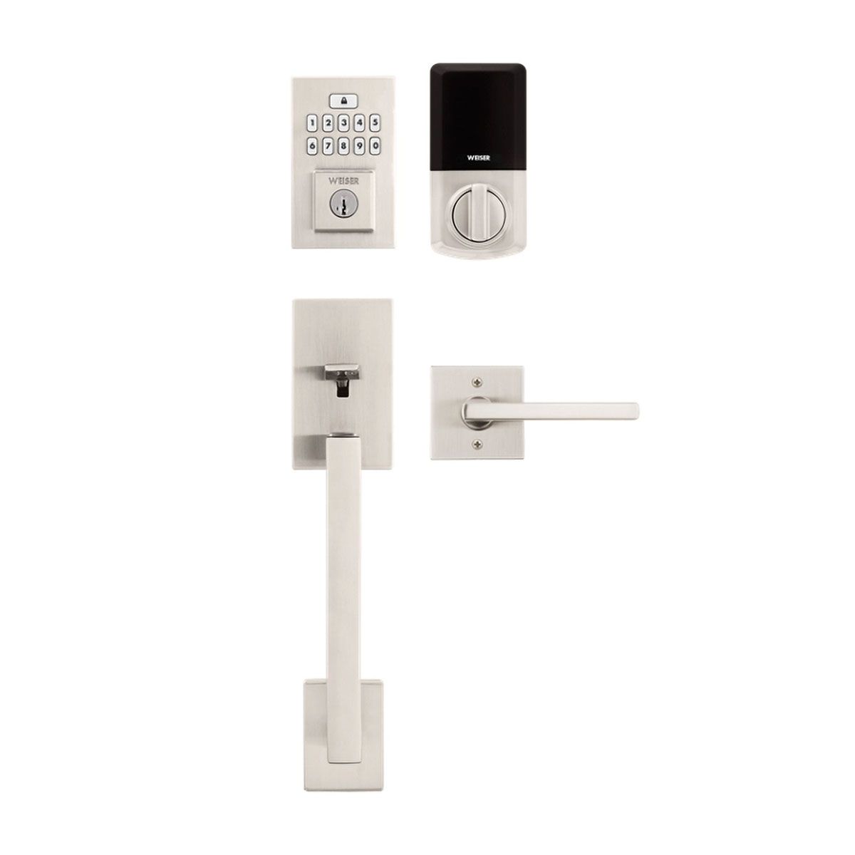 Clenche électronique nickel satin mat San Clemente