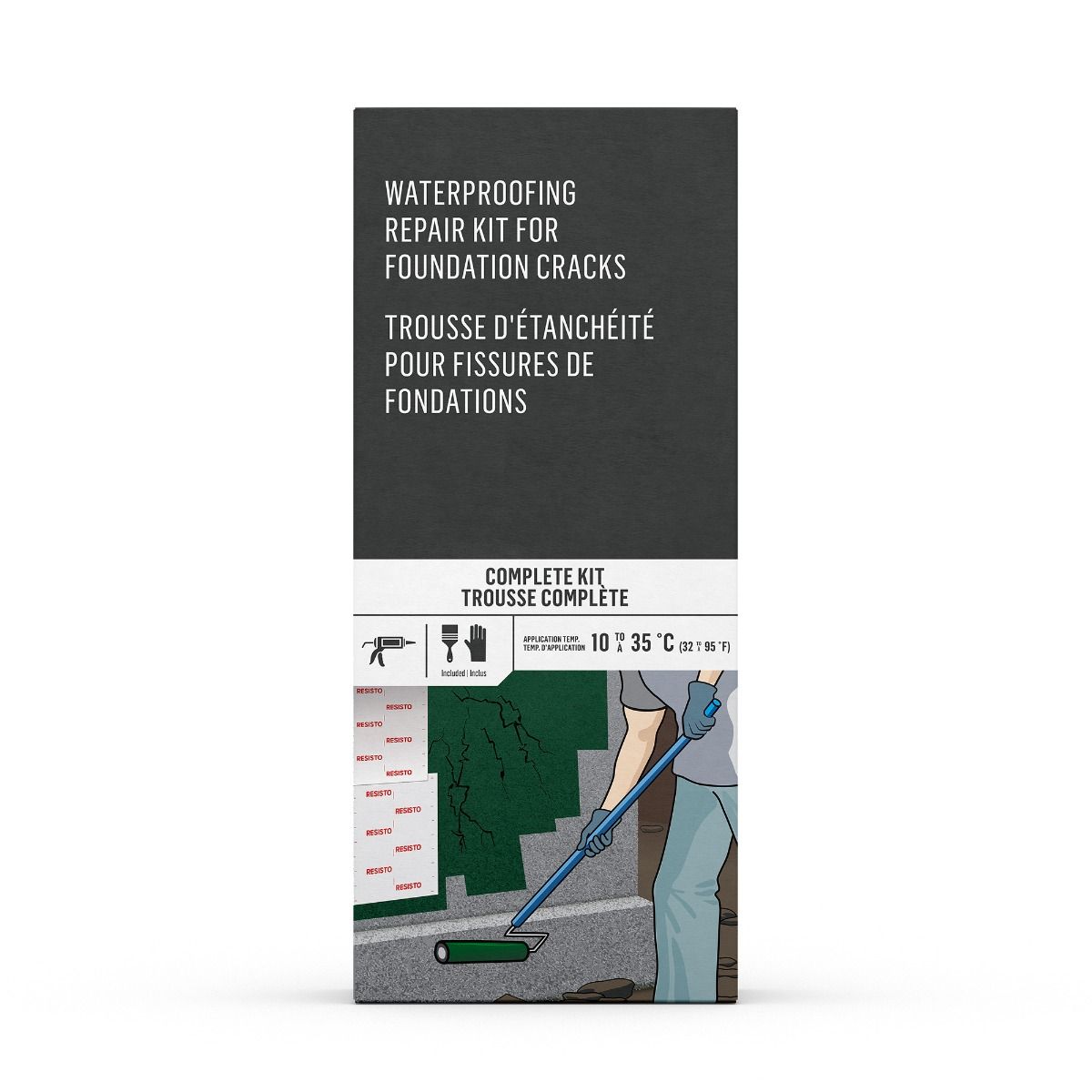 Trousse d'étanchéité pour fissure de fondation