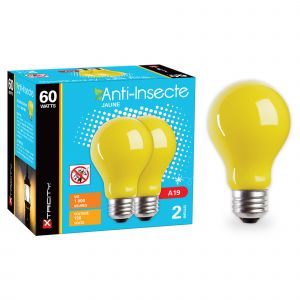 Ampoule jaune anti-insecte