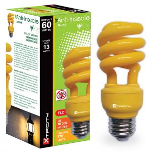 Ampoule fluorescente compacte ultra-mini jaune anti-insectes