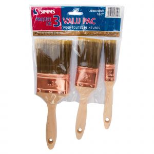 Pinceaux en polyester avec manche en bois 