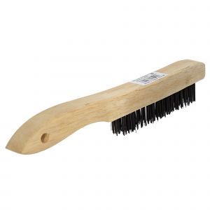 Brosse d'acier à 4 rangs avec manche sabot