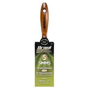 Pinceau angulaire pour peinture à l'huile Brant avec manche de bois