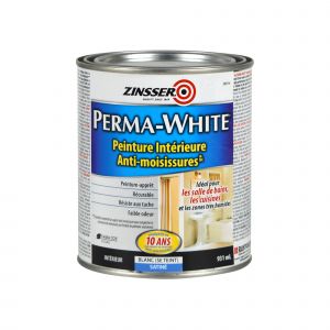 Peinture et apprêt anti-moisissure Perma-White Fini satiné Blanc