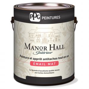 Peinture et apprêt antitaches tout en un Manor Hall Émail mat Base moyenne