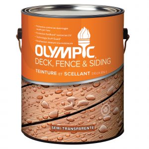 Teinture et scellant deux-en-un Olympic Semi-transparente Cèdre naturel