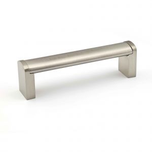 Poignée métal nickel brossé 96 mm