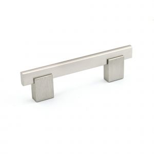 Poignée métal nickel brossé 96 mm