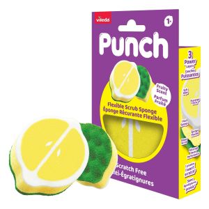 Éponge à récurer PUNCH flexible Citron