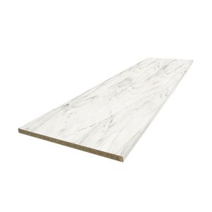 Comptoir carré Stretta marbre blanc