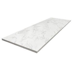 Plan de travail Stretta 25 po X 1 1/8 po X 73 po marbre blanc.