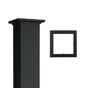 Colonne carrée noire en aluminium