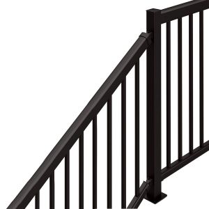 Section de rampe noire pour descente d'escalier en aluminium Proformance