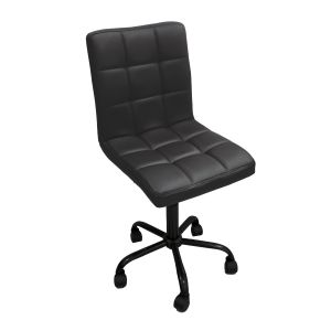 Chaise de bureau Kaya noire en simili-cuir