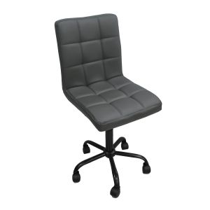 Chaise de bureau Kaya grise en simili-cuir