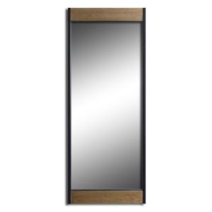 Miroir rectangulaire métal et bois