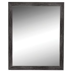 Miroir avec bordure grise ou brune