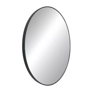Miroir ovale avec bordure noire